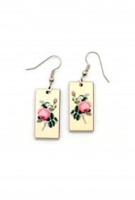 Pink Rose Earrings